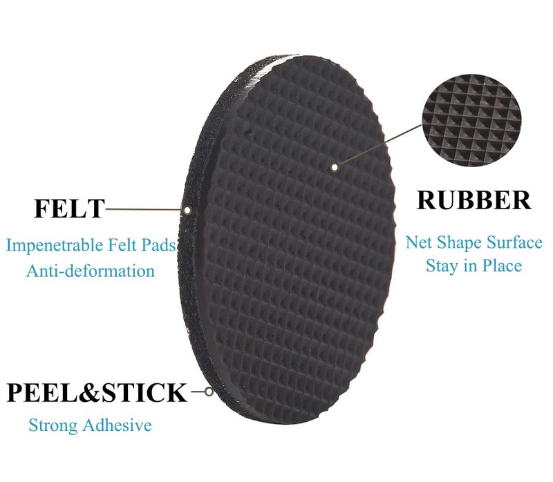 Furnigear Non Slip Furniture Pads - Round, Square, Rectangle, Furnigear Premium 129 Pieces Furniture Grippers Chair Leg Pads Self Adhesive Rubber Chair Feet- Anti Scratches Furniture Pads for Hardwood Floors - Image 3